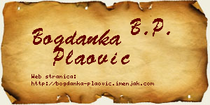 Bogdanka Plaović vizit kartica